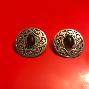 Black Onyx Sterling Silver 925 Earrings